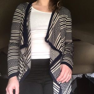 Batwing Stripped Cardigan